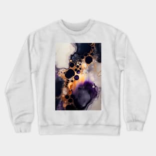 Fashion in Purple - Abstract Alcohol Ink Resin Art Crewneck Sweatshirt